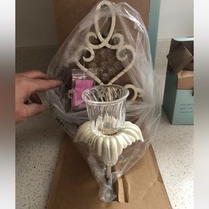 PartyLite Romantic Chic Sconce with Glass votive holder  2 pieces